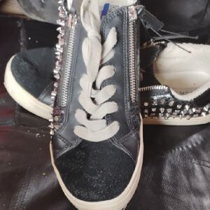 Steve Madden Black Studded Sneakers